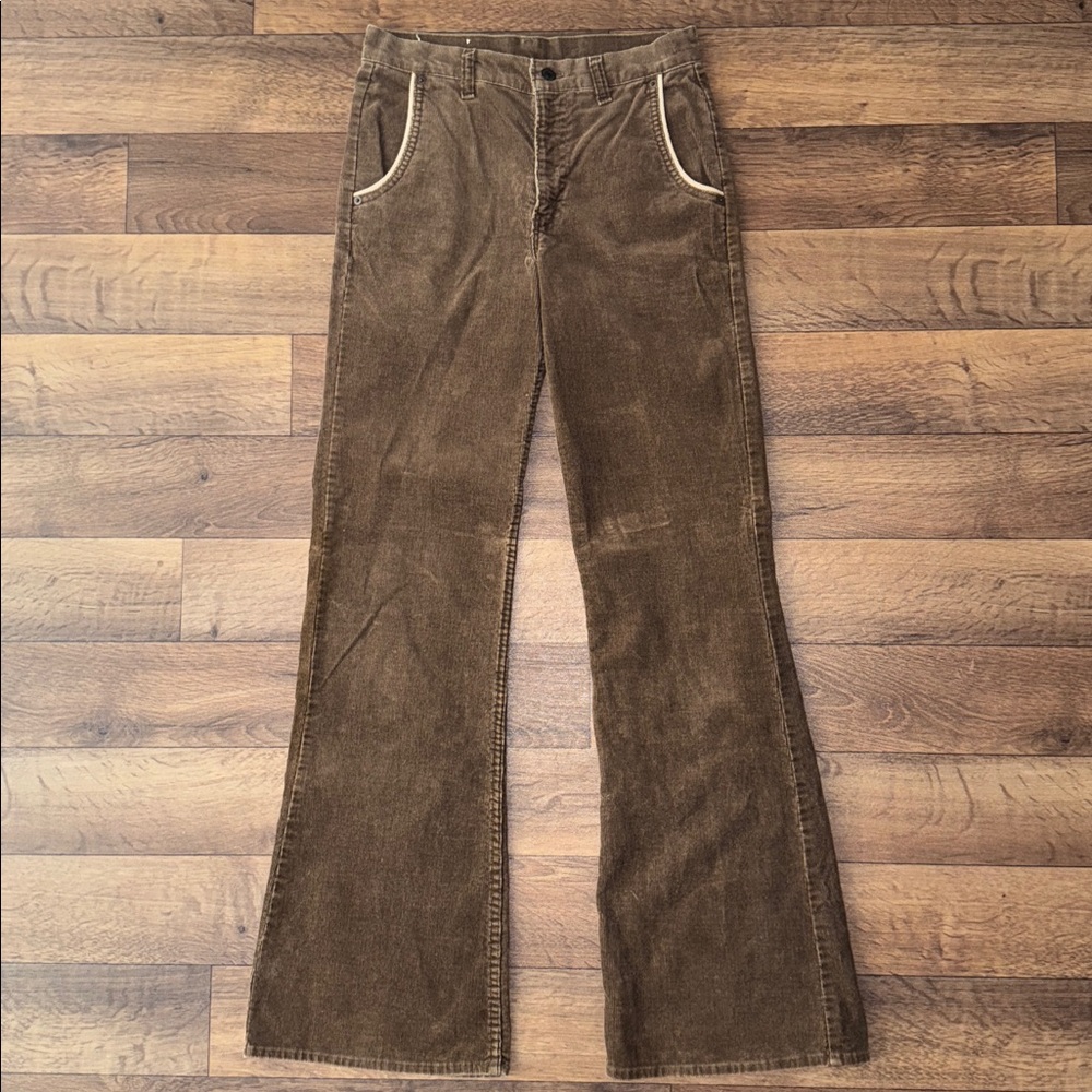 Levi’s Vintage Size 30 Corduroy Brown Pants 70’s-80’s Disco Roller Rink Flare